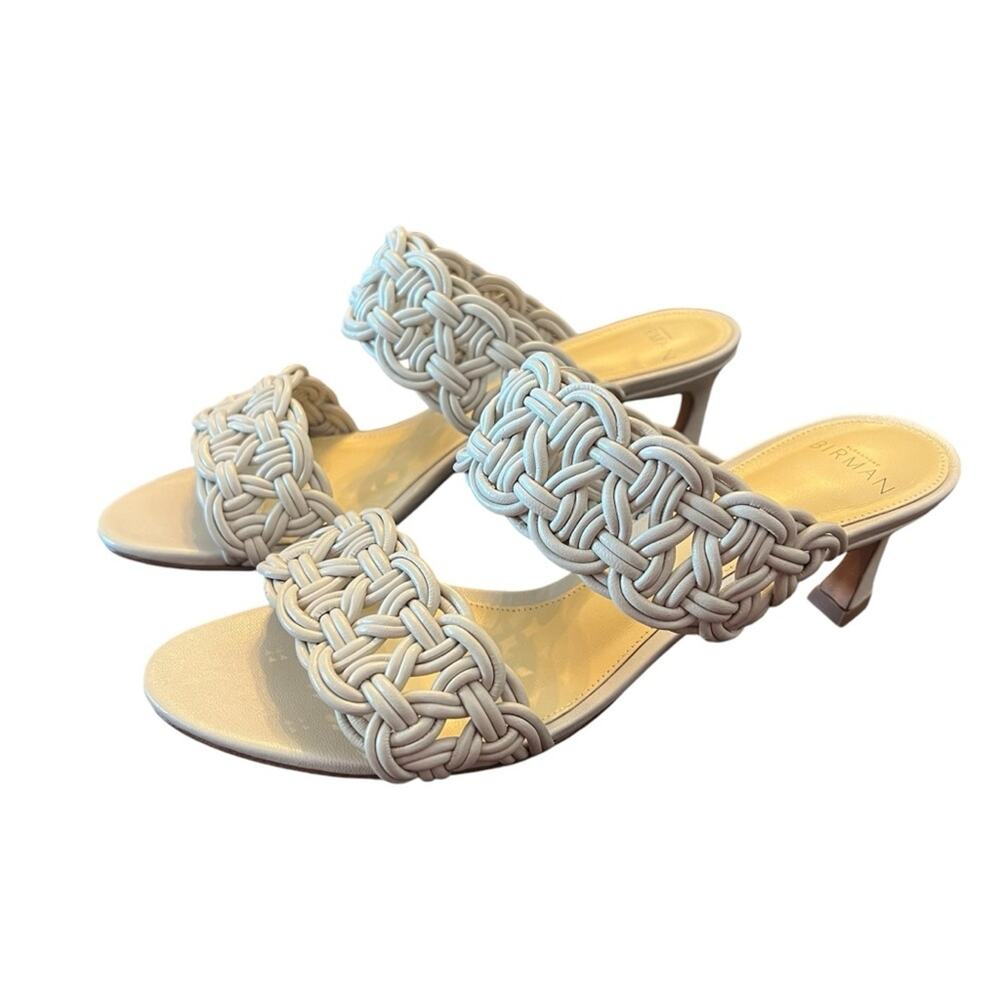 Alexandre Birman  Sammy 50MM Braided Leather Sandals Slip On  NEW EU 36 US 5